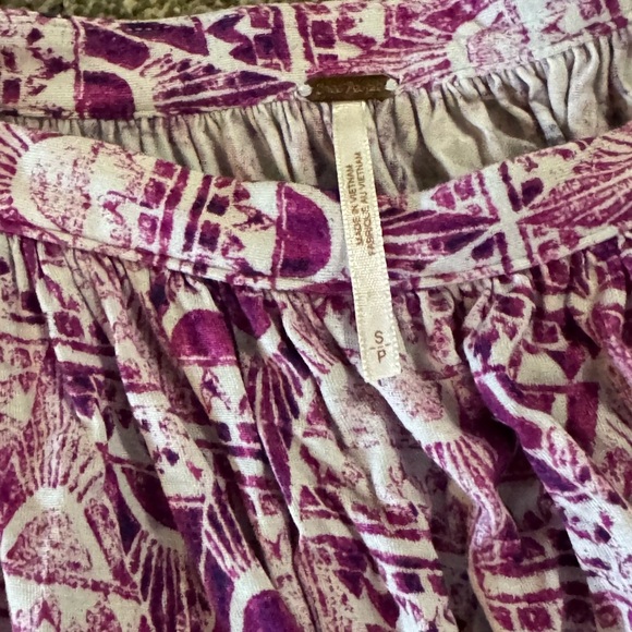 Free People Ocean Avenue Pink One Shoulder Top – Abstract Print – Size Small - Picture 3 of 4